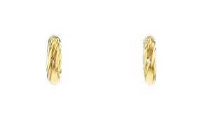 Italian 18kt Yellow Gold Twisted Hoop Earrings