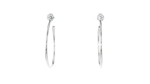 Italian .50 ct. t.w. CZ Jewelry Set Stud Earrings and Hoop Jackets in Sterling Silver