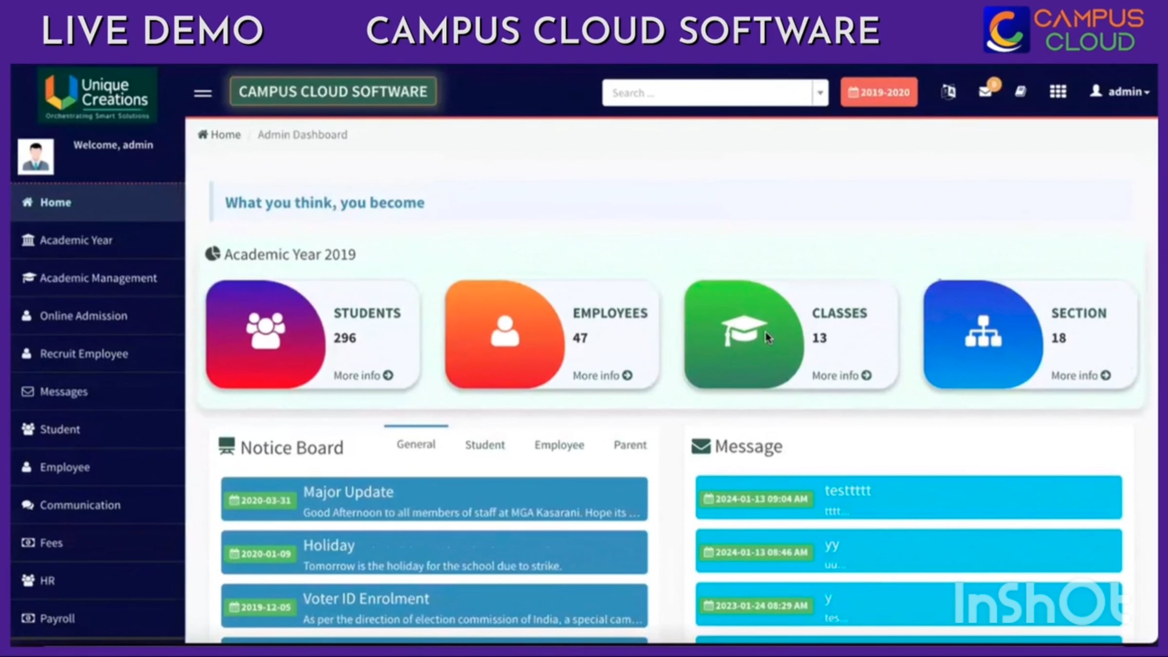 Live Demo | Campus Cloud Software | Videos & Movies on Vimeo
