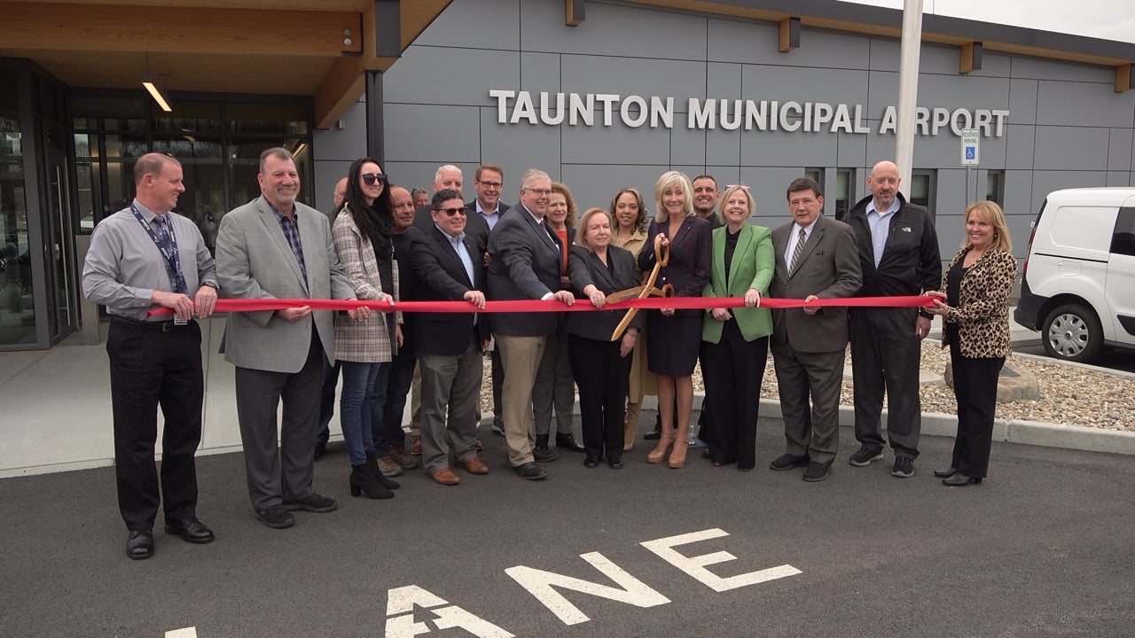 Taunton Municipal Airport Administration Building Ribbon Cutting [4K]
