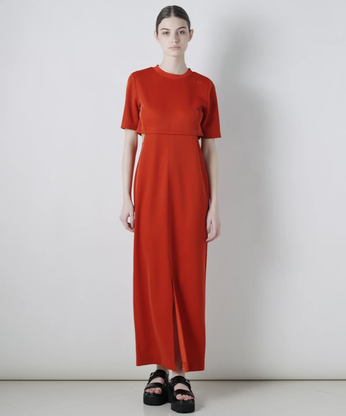 【RED VALENTINO】関税込☆タフタ カットアウト ミニワンピース 関送込【RED VALENTINO】クリスプ タフタ ミニワンピース
