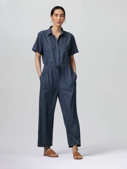 Airy Organic Cotton Twill Jumpsuit