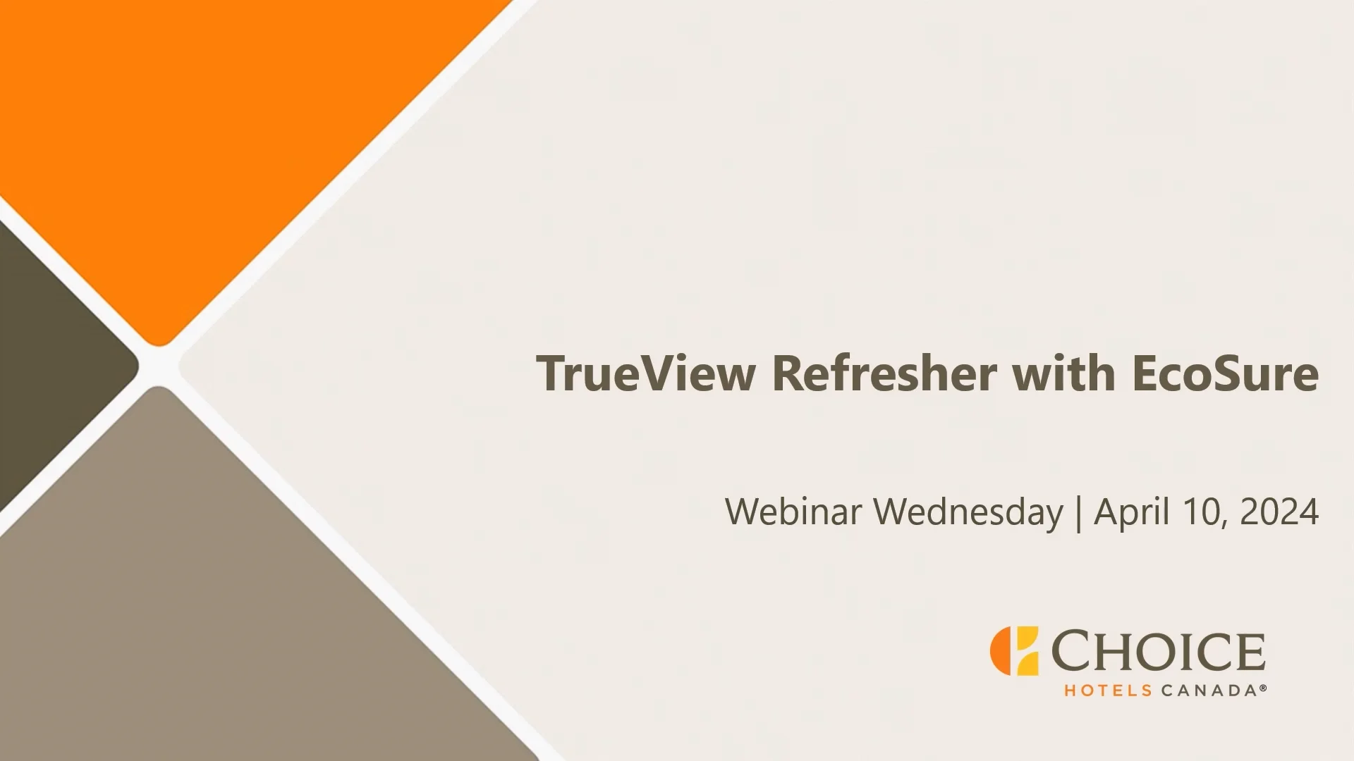 Webinar Wednesday | TrueView Refresher with EcoSure (Apr 10, 2024) on Vimeo
