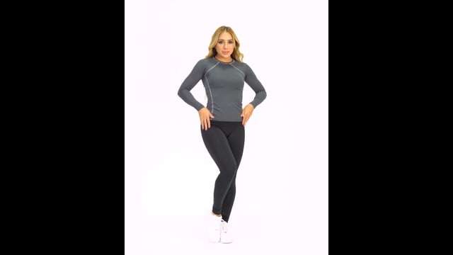 Blusa Fitness Manga Longa Cinza Uv Extreme