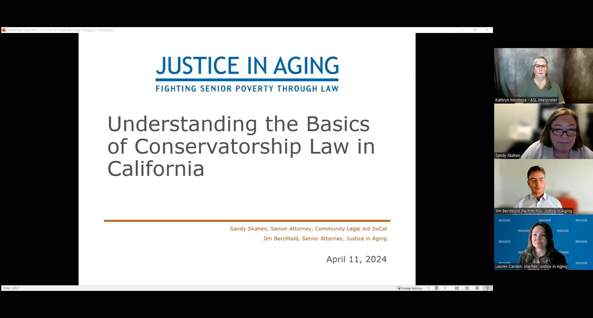 Webinar: Understanding the Basics of Conservatorship Law in California ...