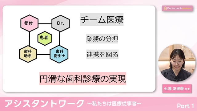 歯科医院で働くスタッフ チーム医療の第一歩 #1