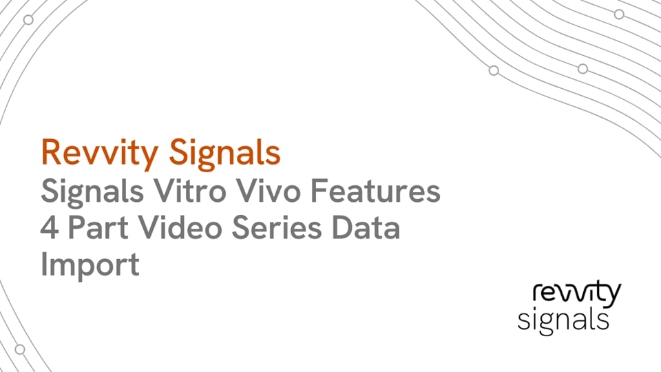 Watch Signals VitroVivo Features 4 Part Video Series Data Import - Part 1 on Vimeo.