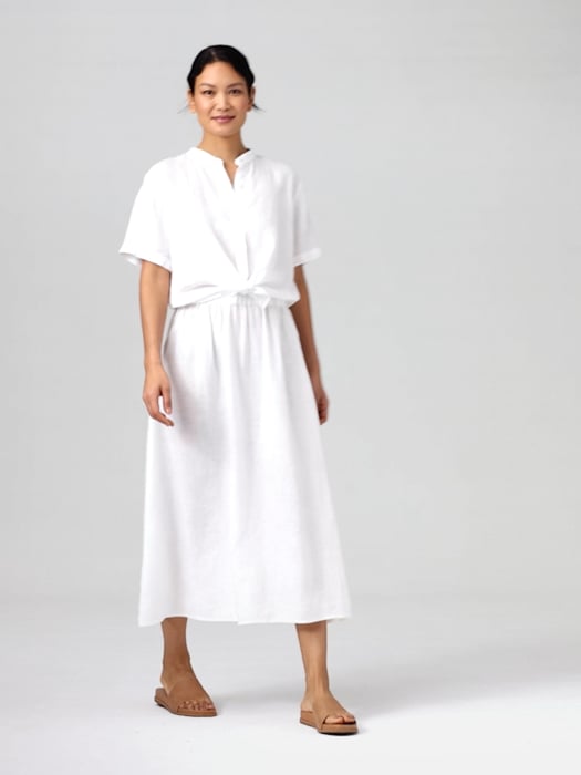 Organic Linen Pocket Skirt | EILEEN FISHER