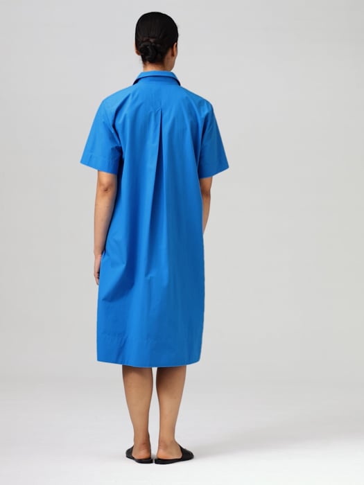 Washed Organic Cotton Poplin Dress | EILEEN FISHER Washed Organic Cotton Poplin Dress | EILEEN FISHER