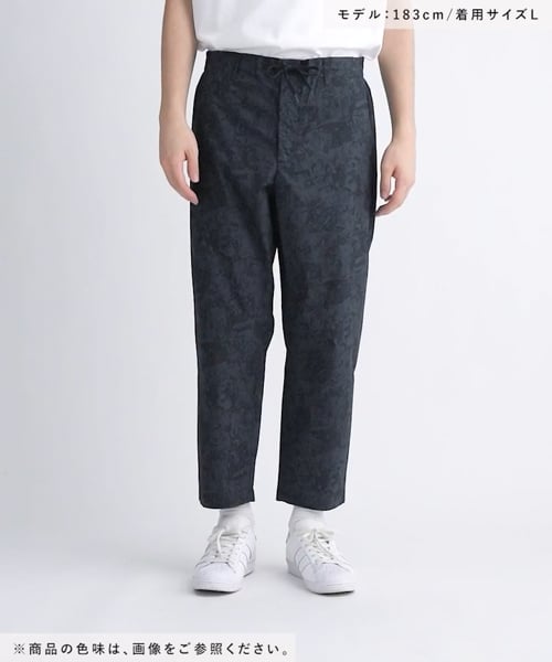 ACC(エーシーシー)ビブパンツ(Black×White) L ・撥水加工CL済 GLOBAL WORK パンツ エアかるイージーパンツ/柄/102609 メンズ