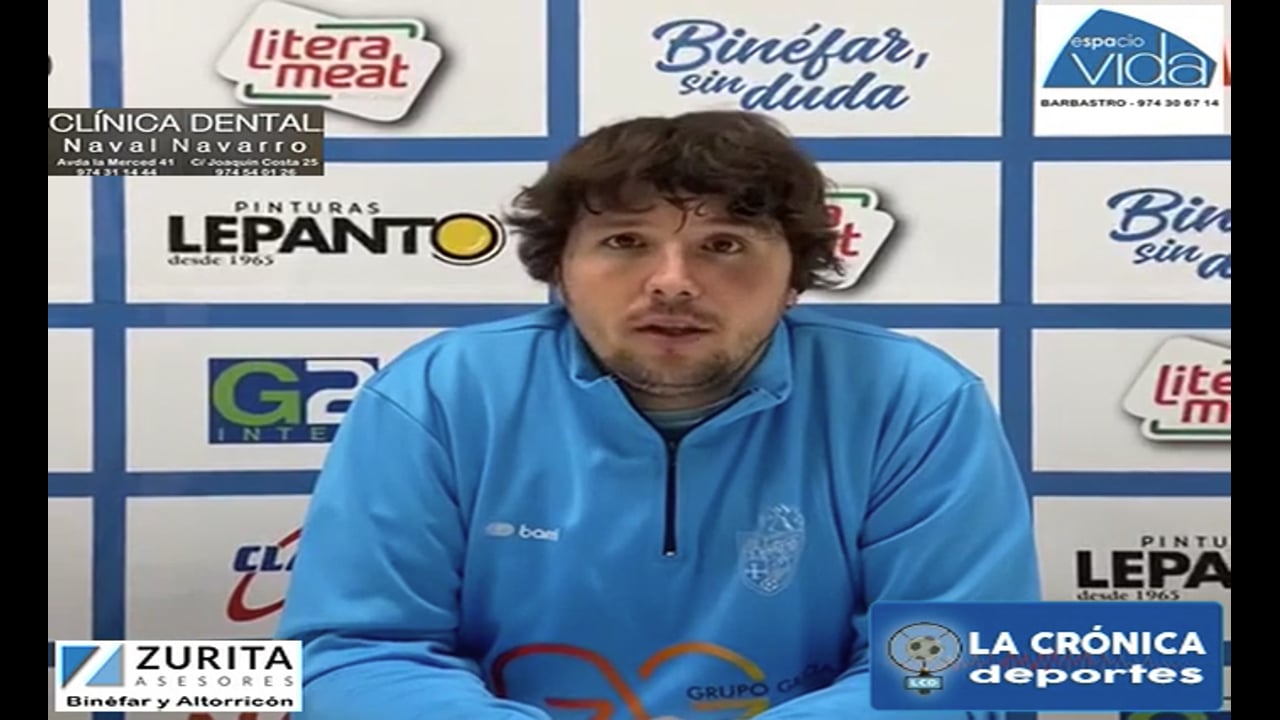 LA PREVIA / CD Binéfar - CD Cariñena / LUIS ARCAS (Entrenador Binéfar) Jor. 29 / Tercera Rfef