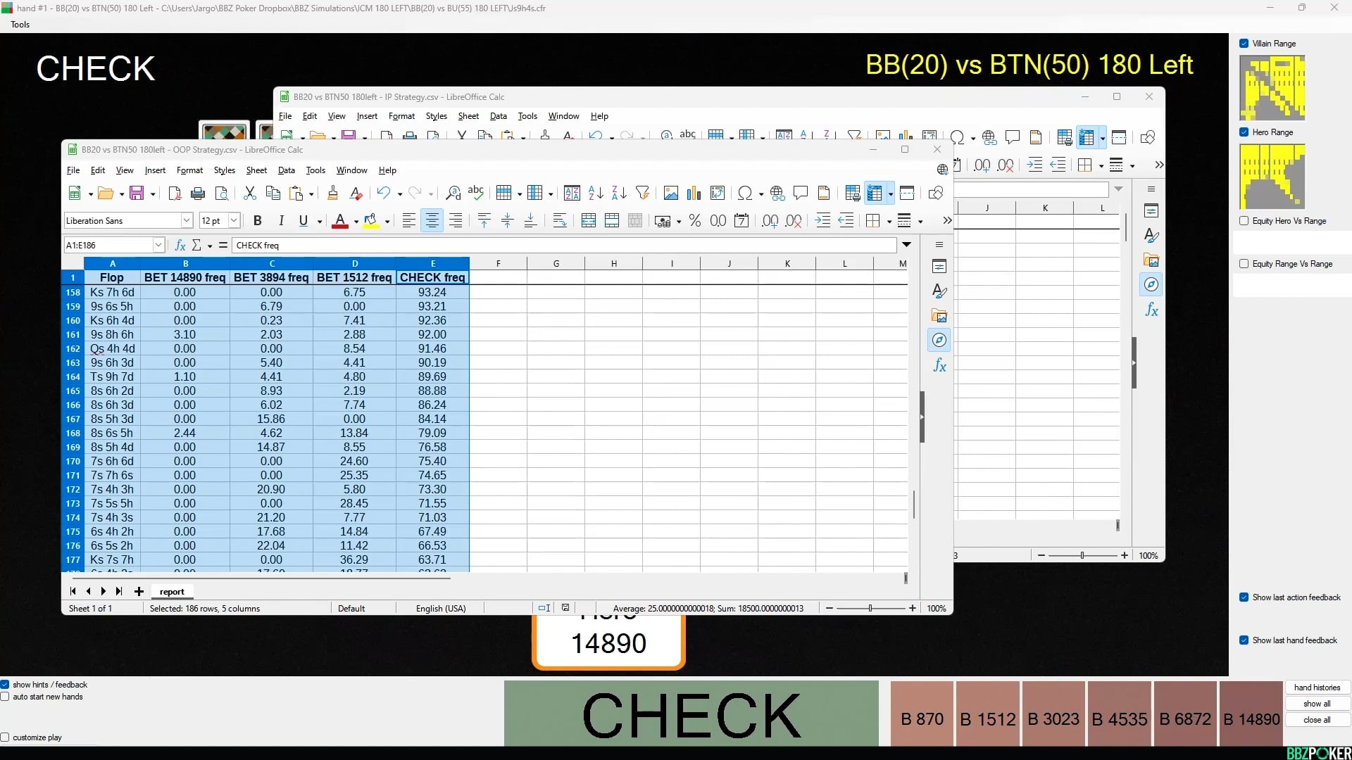 BB(20) vs BTN(55) 40% Left Postflop Trainer Part 2