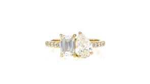 2.25 ct. t.w. Lab-Grown Diamond Toi et Moi Ring in 14kt Yellow Gold