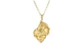 Italian 18kt Gold Over Sterling Conch Shell Pendant Necklace