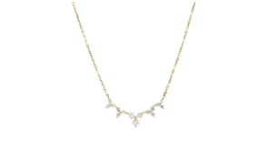 25 ct. t.w. Diamond Curved Bar Necklace in 14kt Yellow Gold