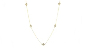 1.00 ct. t.w. Bezel-Set Diamond Station Necklace in 14kt Yellow Gold