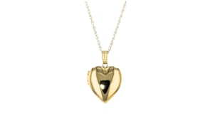 14kt Yellow Gold Personalized Heart Locket Necklace