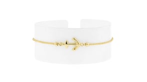 14kt Yellow Gold Nautical Anchor Bolo Bracelet
