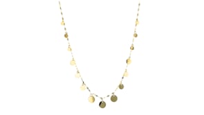 Italian 10kt Yellow Gold Graduated Circle Station Necklace