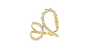 50 ct. t.w. Bezel-Set Diamond Double-Loop Ring in 14kt Yellow Gold