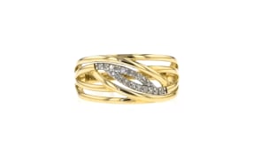12 ct. t.w. Diamond Twisted Ring in 14kt Yellow Gold