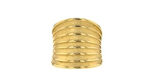 Italian 18kt Gold Over Sterling Striped Ring