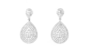 1.25 ct. t.w. Diamond Teardrop Earrings in Sterling Silver