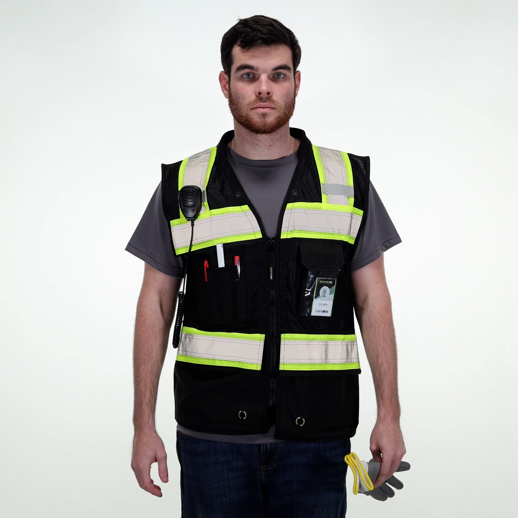 DOME75 Omni OV6183 Enhanced Visibility Heavy Duty Surveyors Vest