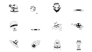 UFO Doodle Icons, a Solid Icon by Prosymbols (Thumbnail 8 of 8)