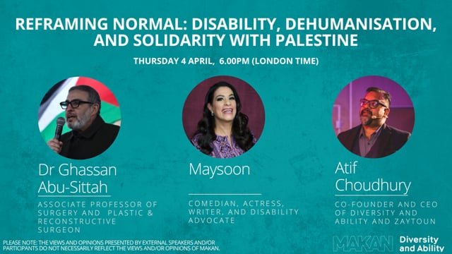 Reframing Normal: Disability, Dehumanisation, and Solidarity with Palestine