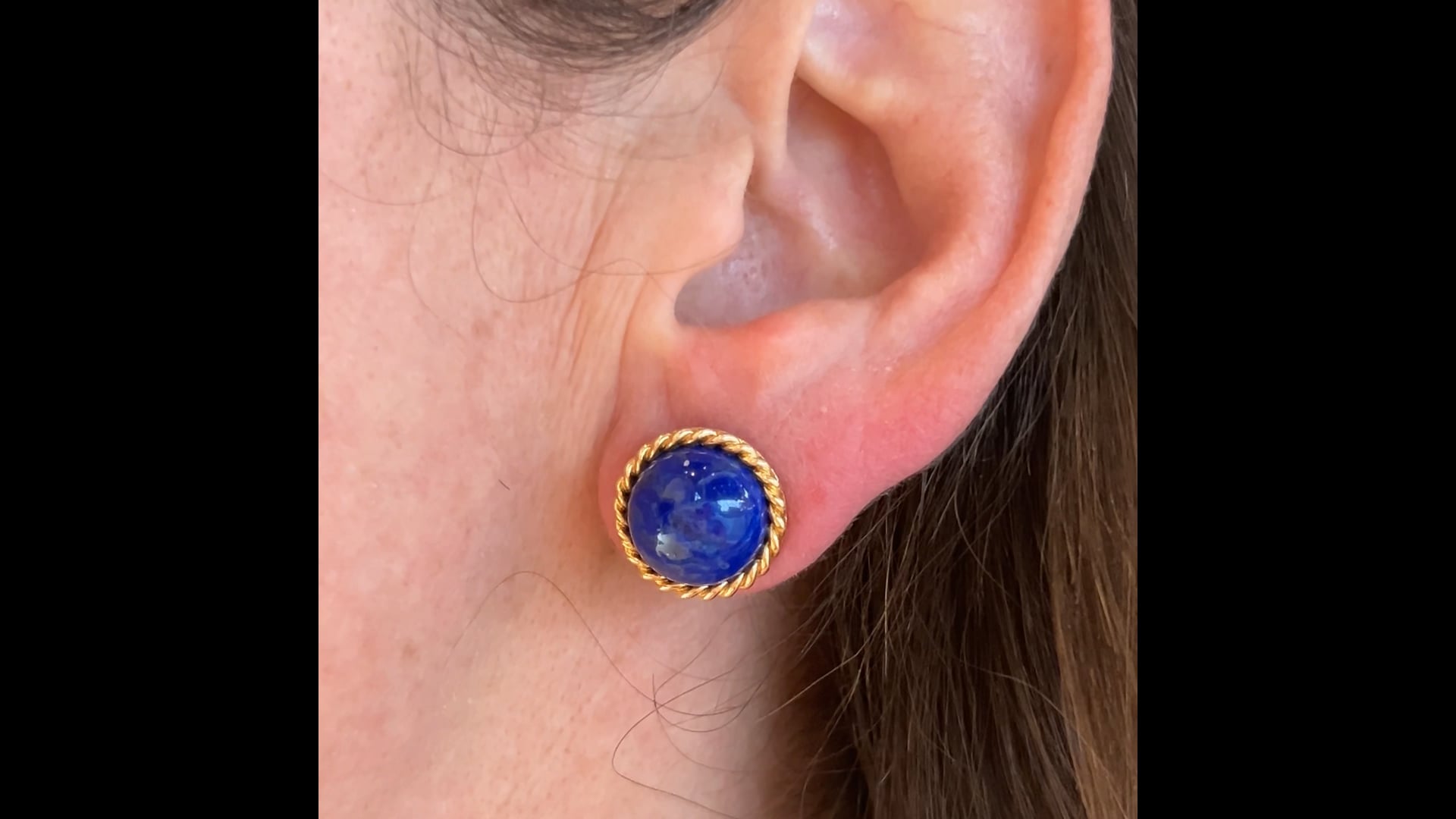 【HYERES LOR】22FW★ Lapis Lazuli Bar 14K(Y) XS Earrings HYERES LOR】22FW☆ Lapis Lazuli Bar 14K(Y) XS Earrings