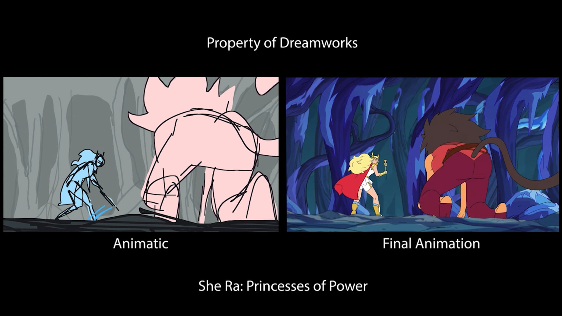She Ra: Princesses of Power Animatic vs Final Animation
