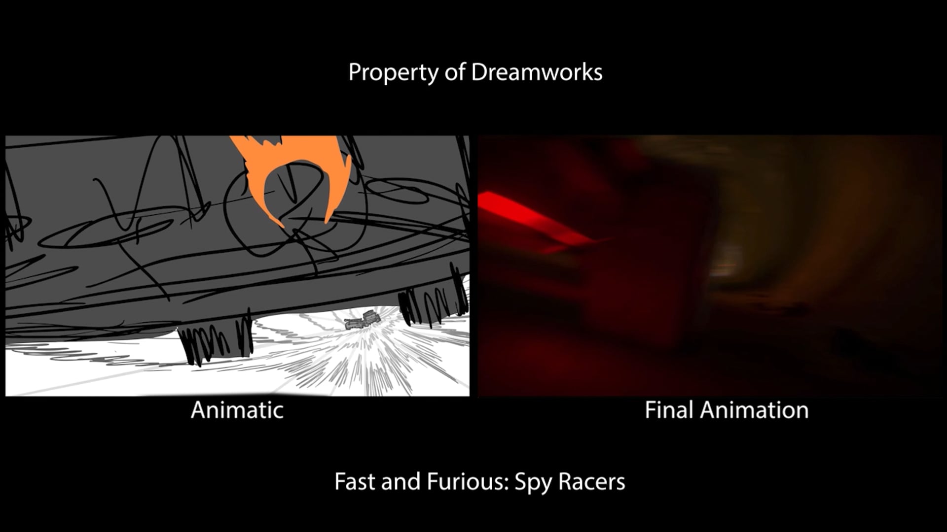 Fast and Furious: Spy Racers Animatic vs Final Animation