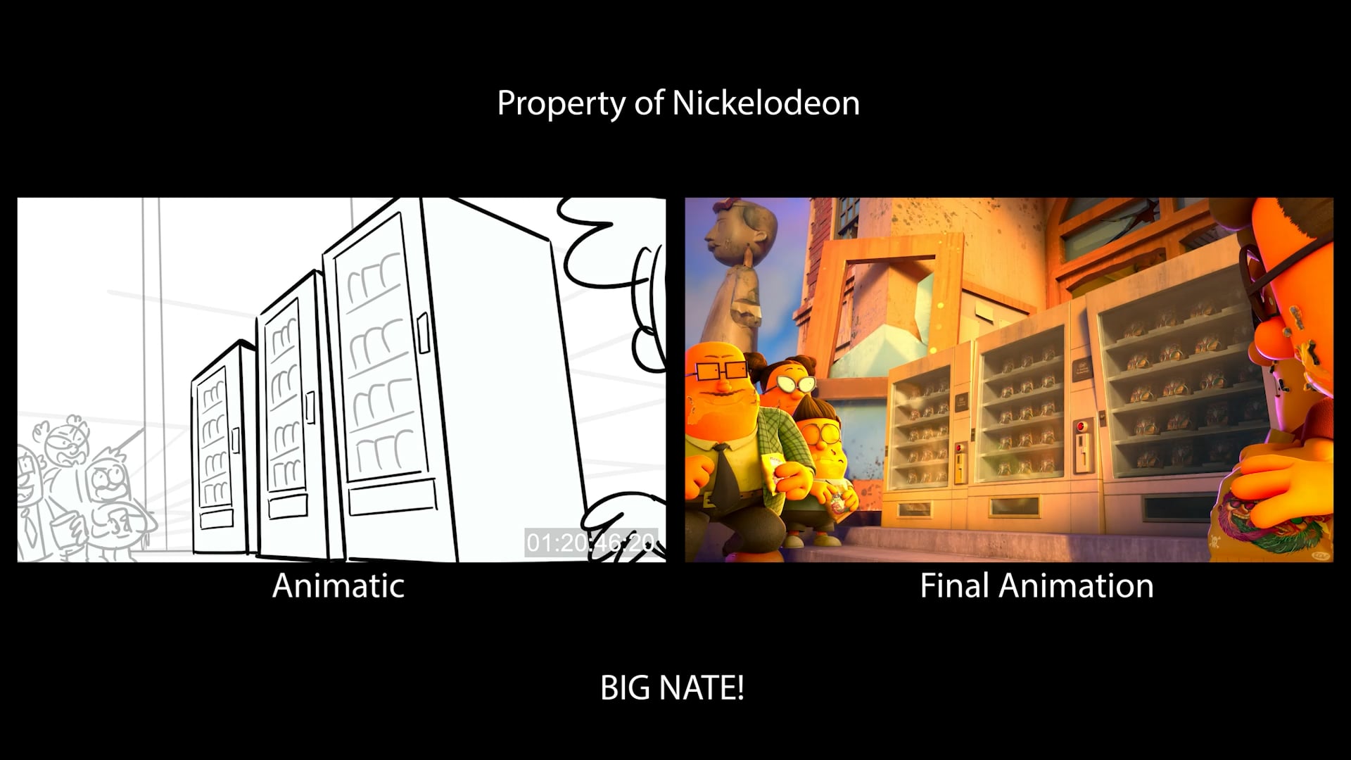 Big Nate Animatic vs Final Animation: Snack Machine Battle