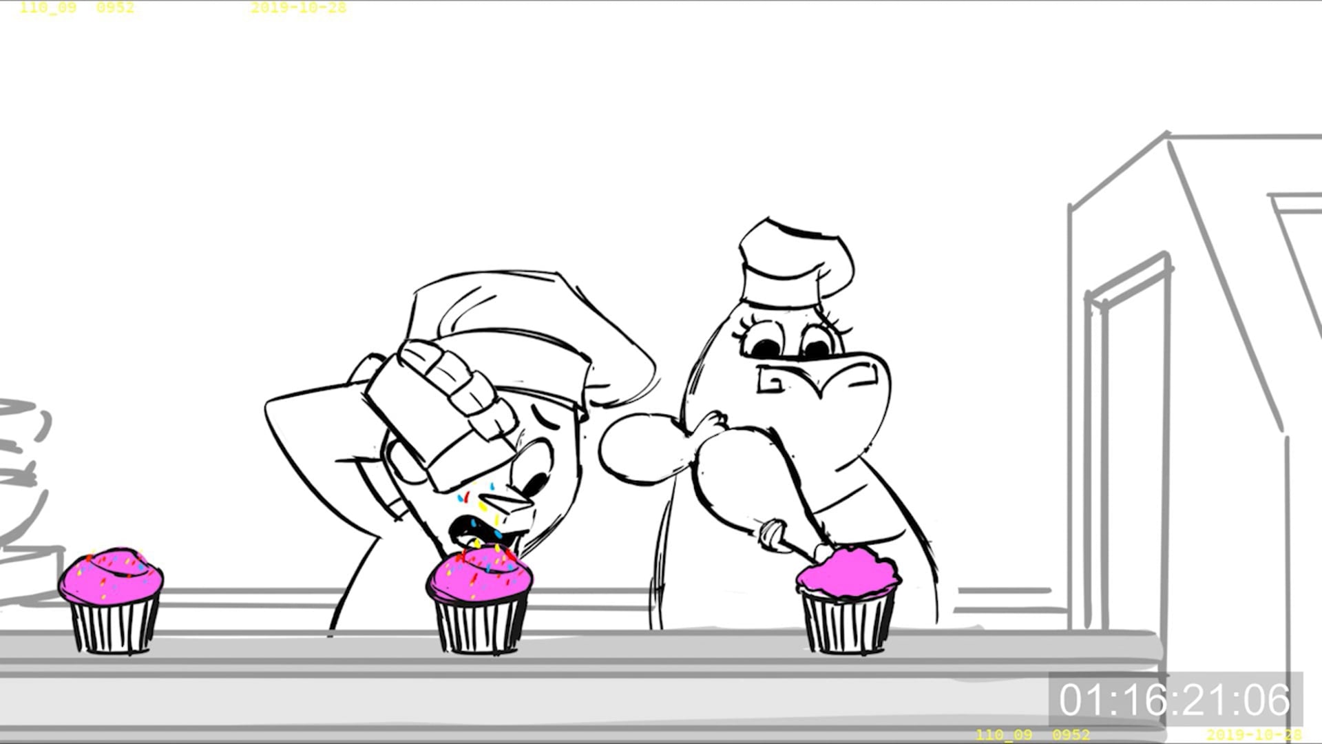 Madagascar: A Little Wild Animatic Making Cupcakes