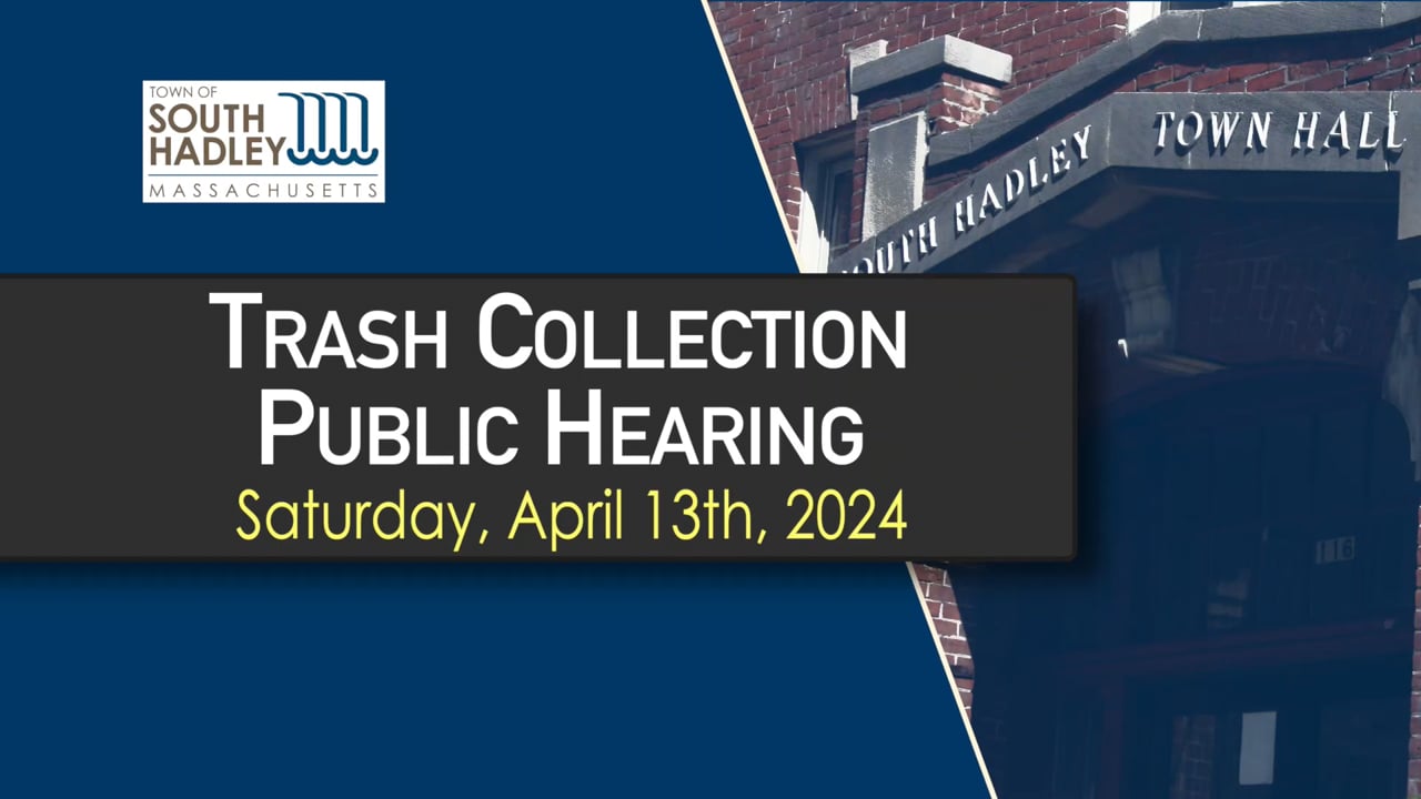Trash Collection Public Hearing: 04/13/2024
