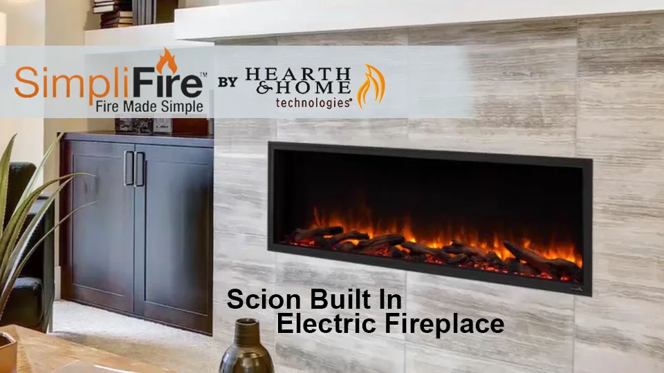 ラブラブファイヤー　SP SimpliFire Scion 55 inch Smart Built-In Linear Electric Fireplace