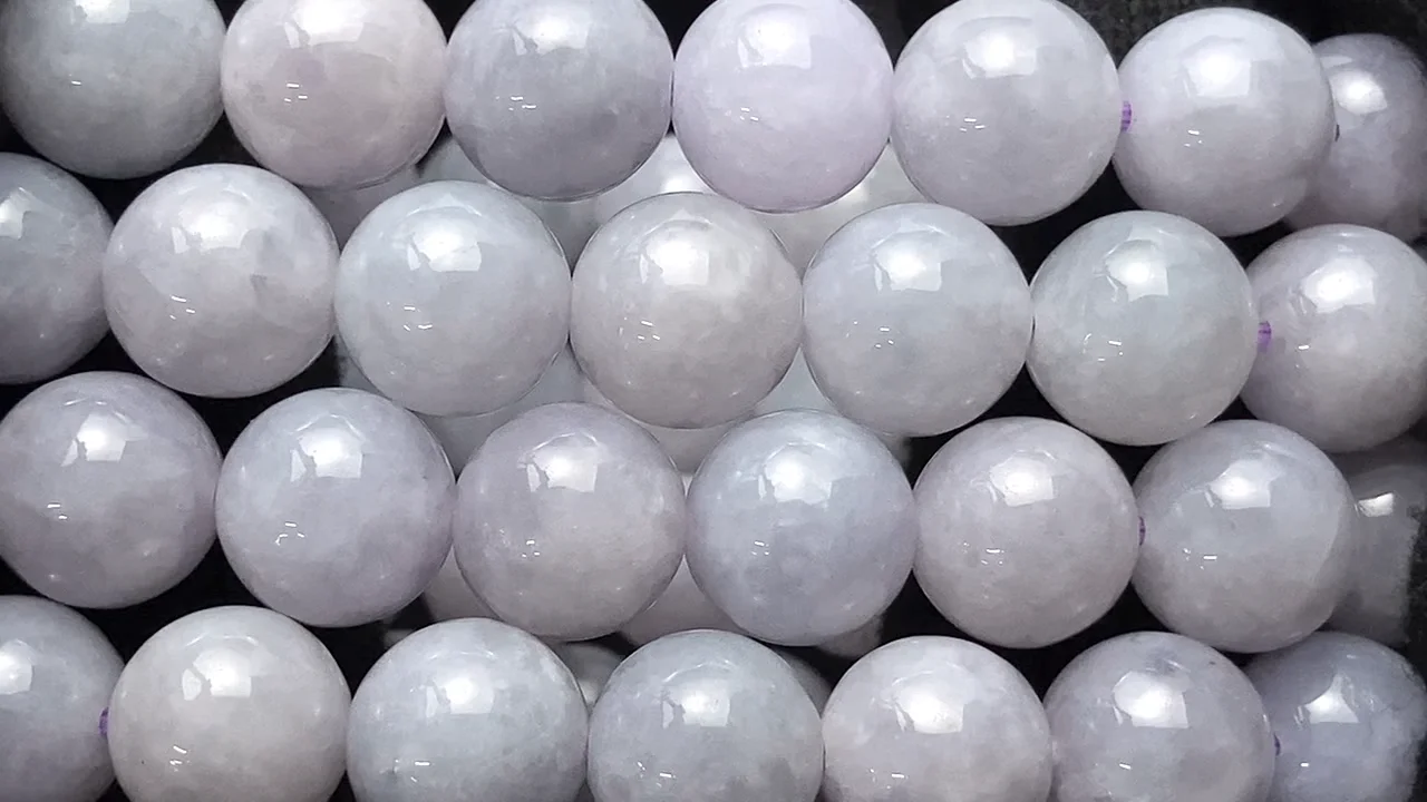 ラベンダー翡翠（ジェイダイト） ラウンド10mm ブレス｜天然石ビーズの