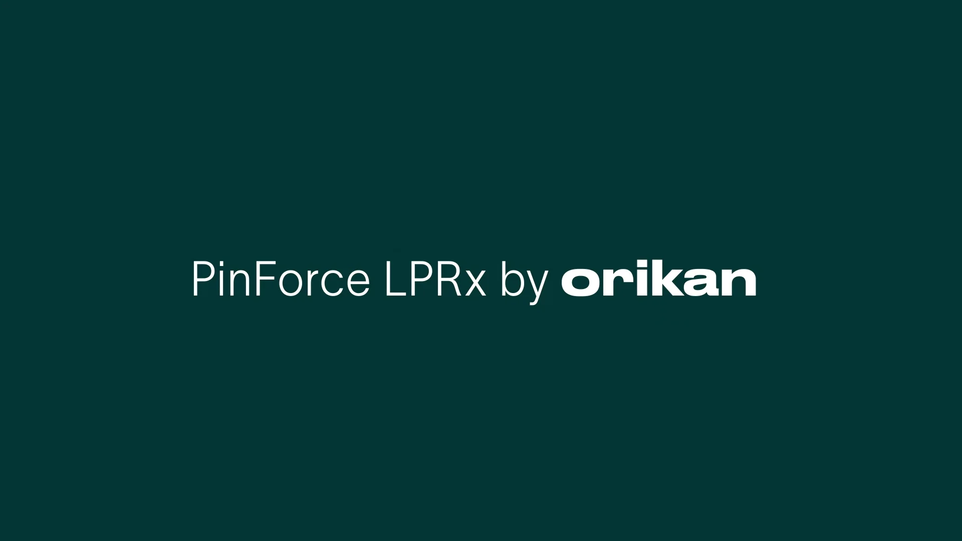 Orikan PinForce LPRx 2024 & LPR Remote on Vimeo