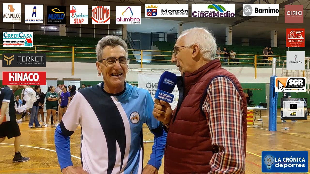 ANTONIO DEL VALLE  PRESIDENTE DEL CLUB VOLEIBOL MONZÓN TRÁS EL ASCENSO A LA 1ª DIVISIÓN  ARAGONESA