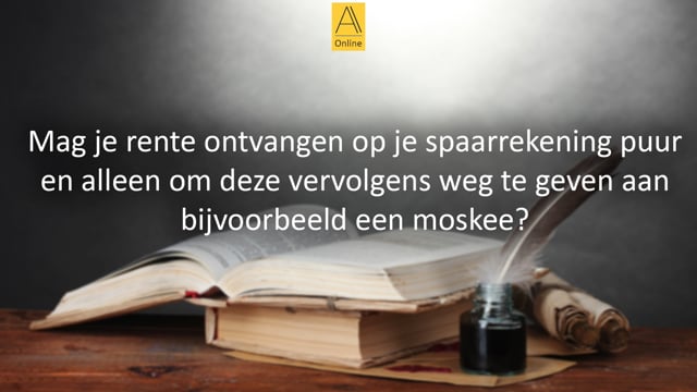 Rente doneren aan een moskee