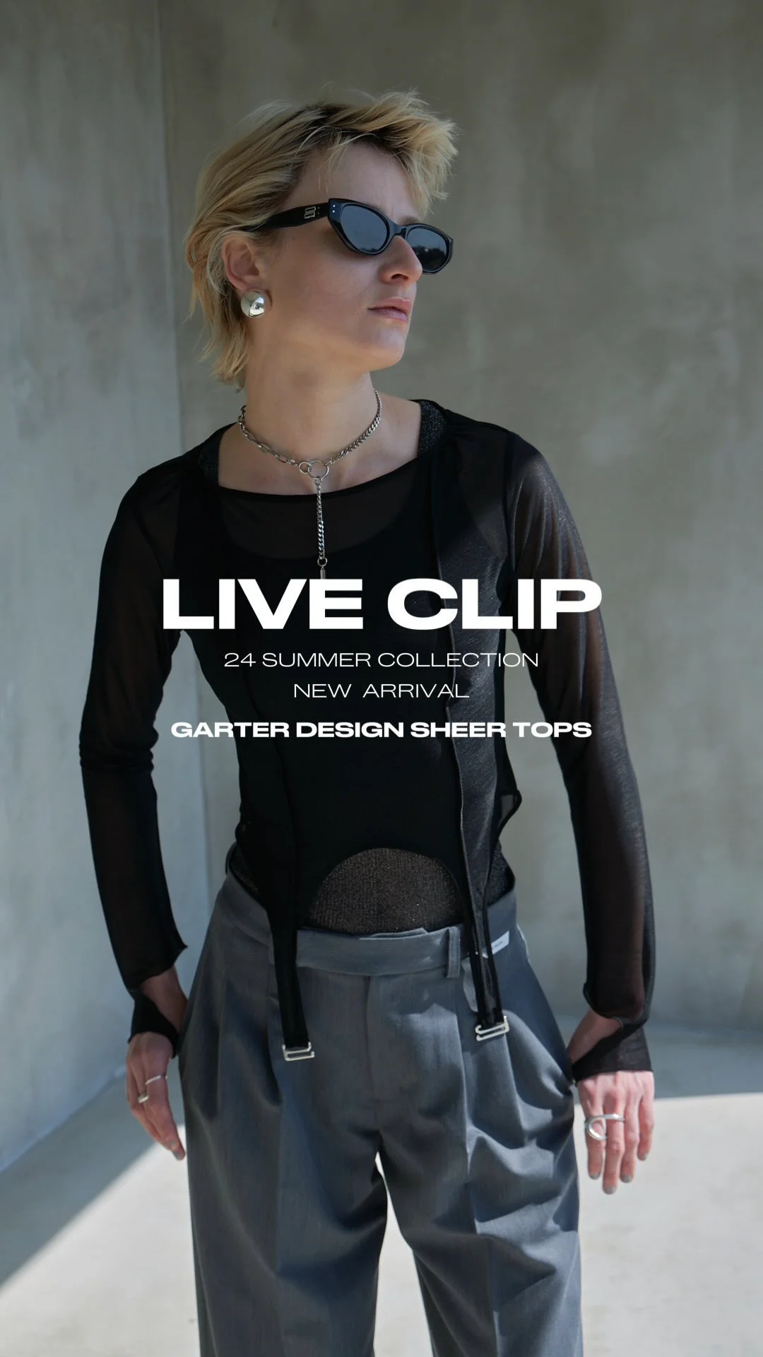 GARTER DESIGN SHEER TOPS(F WHITE): TOPSjosemoon GARTER DESIGN SHEER TOPS(F WHITE): TOPSjosemoon