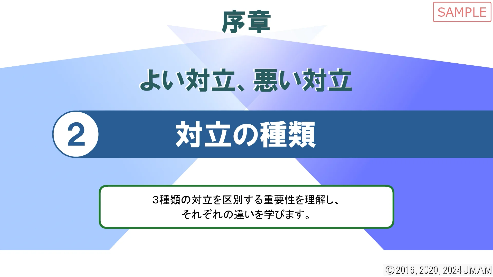 コンフリクト・マネジメント入門コース ｜ JMAM 日本能率協会