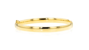 Italian 10kt Yellow Gold Oval Bangle Bracelet