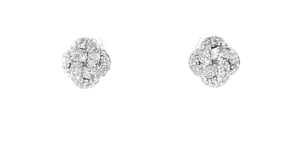 40 ct. t.w. Diamond Love Knot Earrings in Sterling Silver