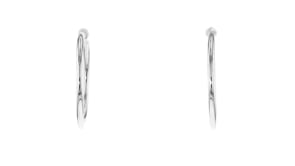 2mm Sterling Silver Clip-On Hoop Earrings