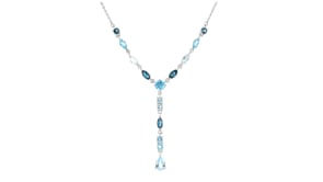 3.10 ct. t.w. Tonal Blue Topaz Y-Necklace in Sterling Silver