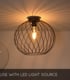 Video Danza Classic Flush Ceiling Light - Ø 40cm - 1xE27 - Black