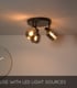 Video Bjorn Classic Ceiling Spotlight - Ø 38cm - 3xE14 - Black