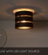 Video Lucide ROSAS - Flush ceiling light - 26 cm - 1xE27 - Black